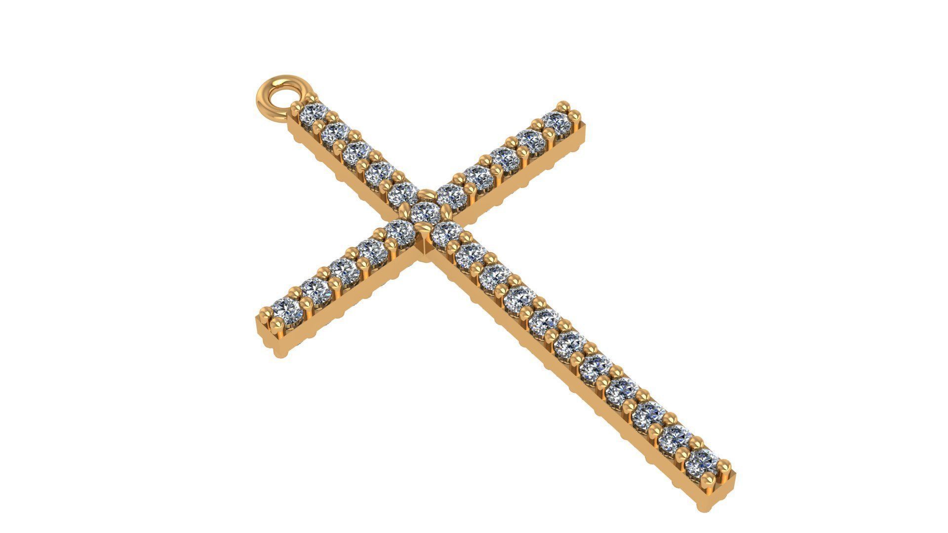 Jesus Holy Cross Pendant 3dm stl renders details 3D print model_2