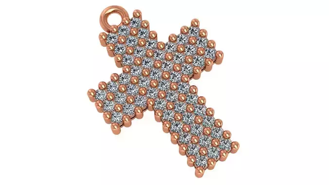 Jesus Holy Cross Pendant 3dm stl renders details