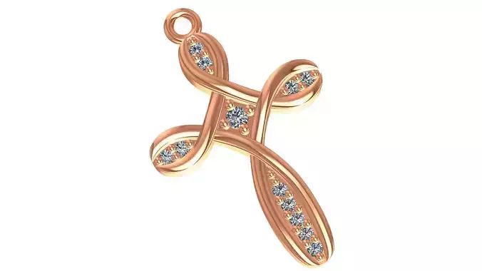 Jesus Holy Cross Pendant 3dm stl renders details