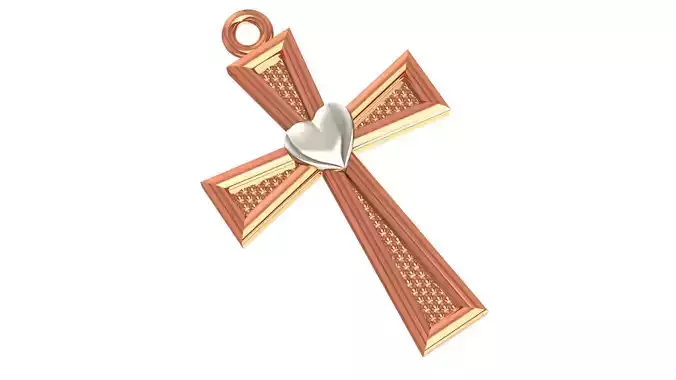 Jesus Holy Cross Pendant 3dm stl renders details 3D print model