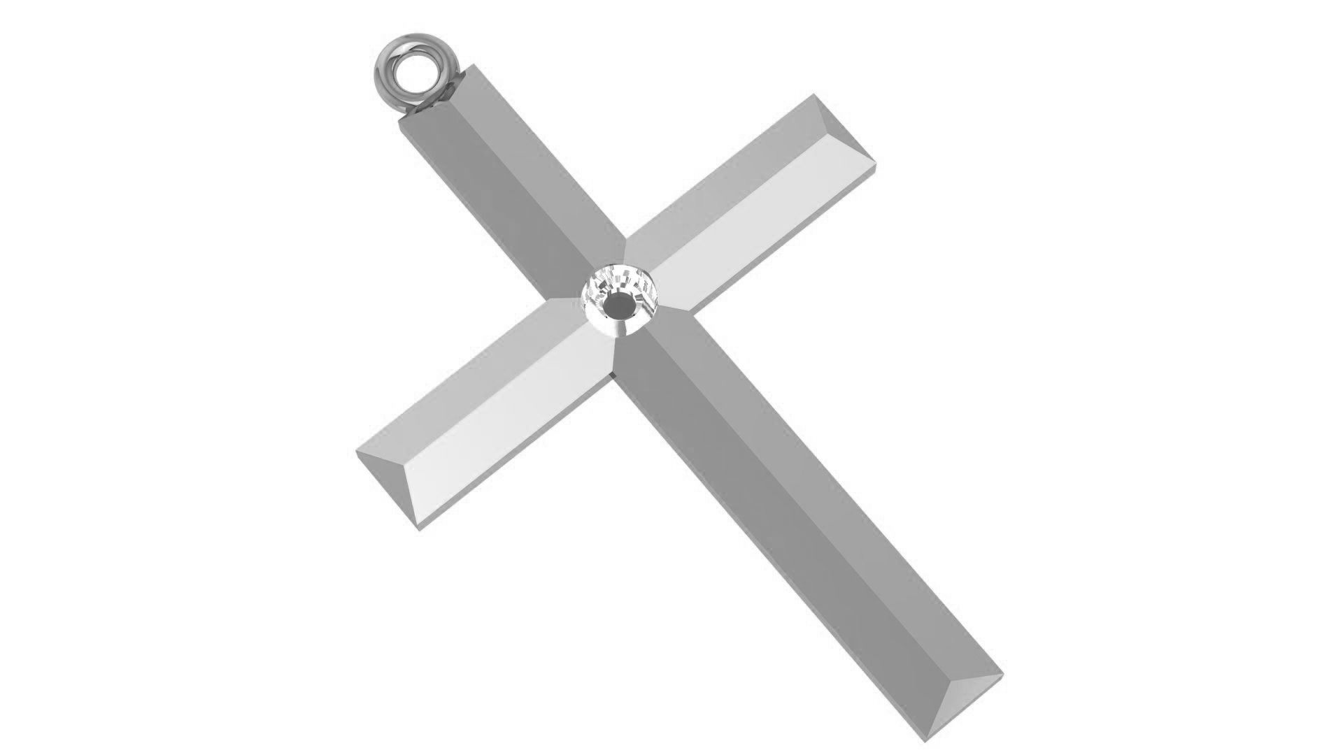 Jesus Holy Cross Pendant 3dm stl renders details 3D print model_1