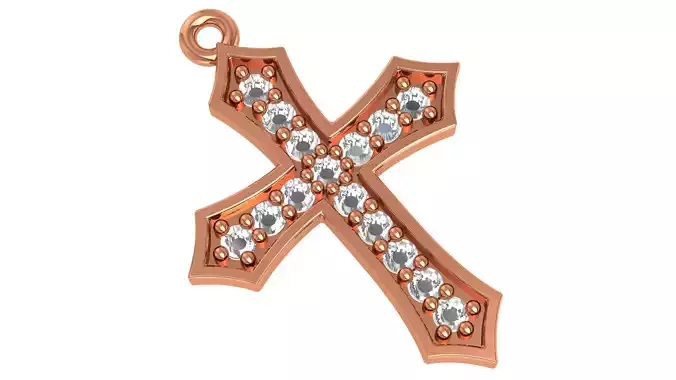 Jesus Holy Cross Pendant 3dm stl renders details 3D print model