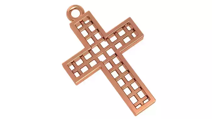 Jesus Holy Cross Pendant 3dm stl renders details 3D print model