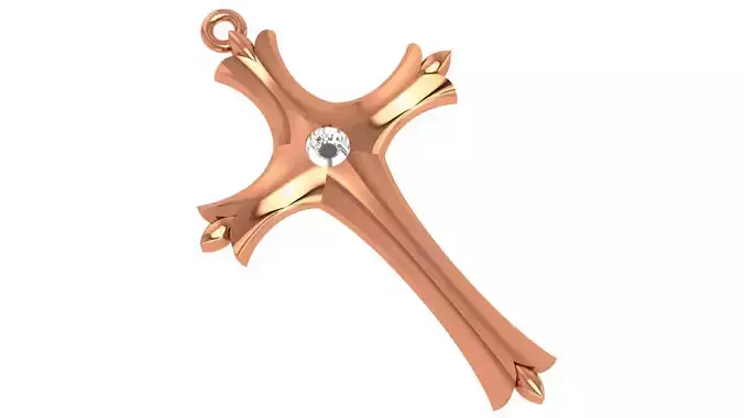 Jesus Holy Cross Pendant 3dm stl renders details 3D print model