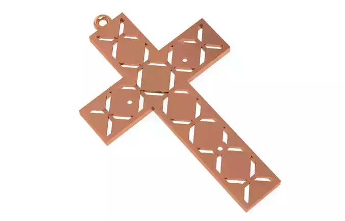 Jesus Holy Cross Pendant 3dm stl renders details 3D print model