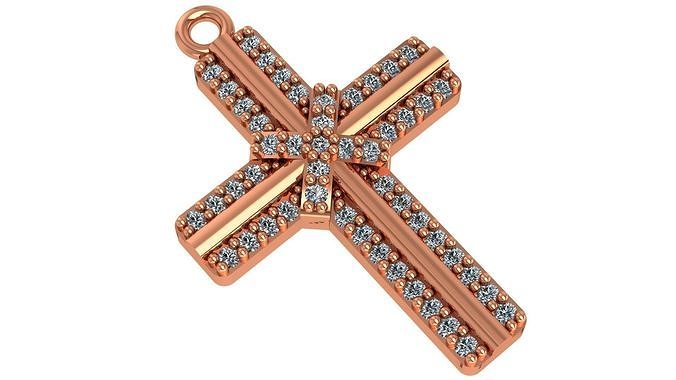 Jesus Holy Cross Pendant 3dm stl renders details 3D print model