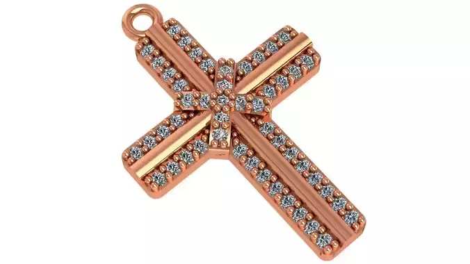 Jesus Holy Cross Pendant 3dm stl renders details 3D print model