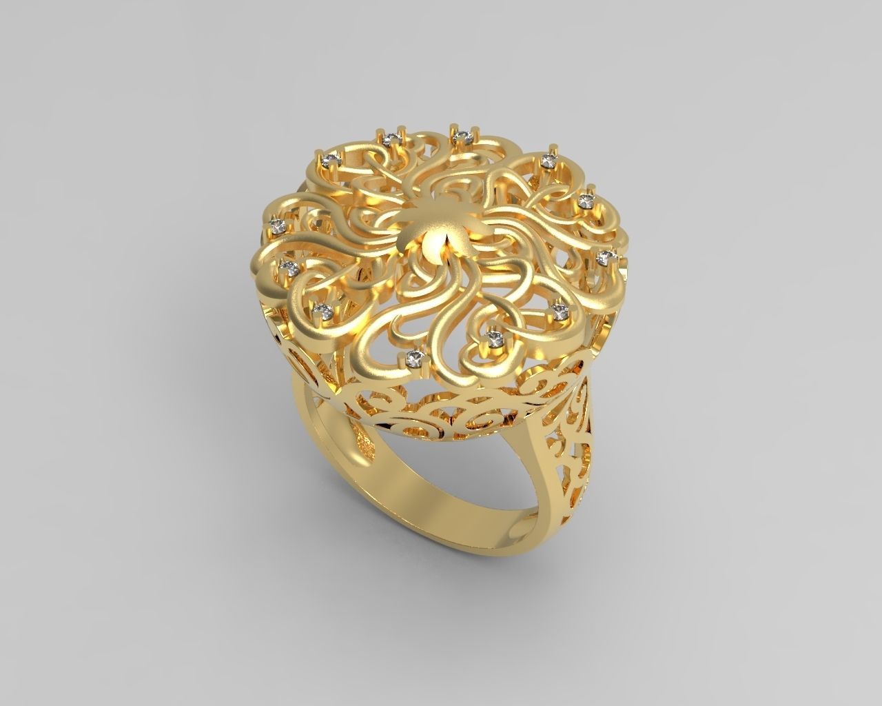 R 015 ring 3D print model_7