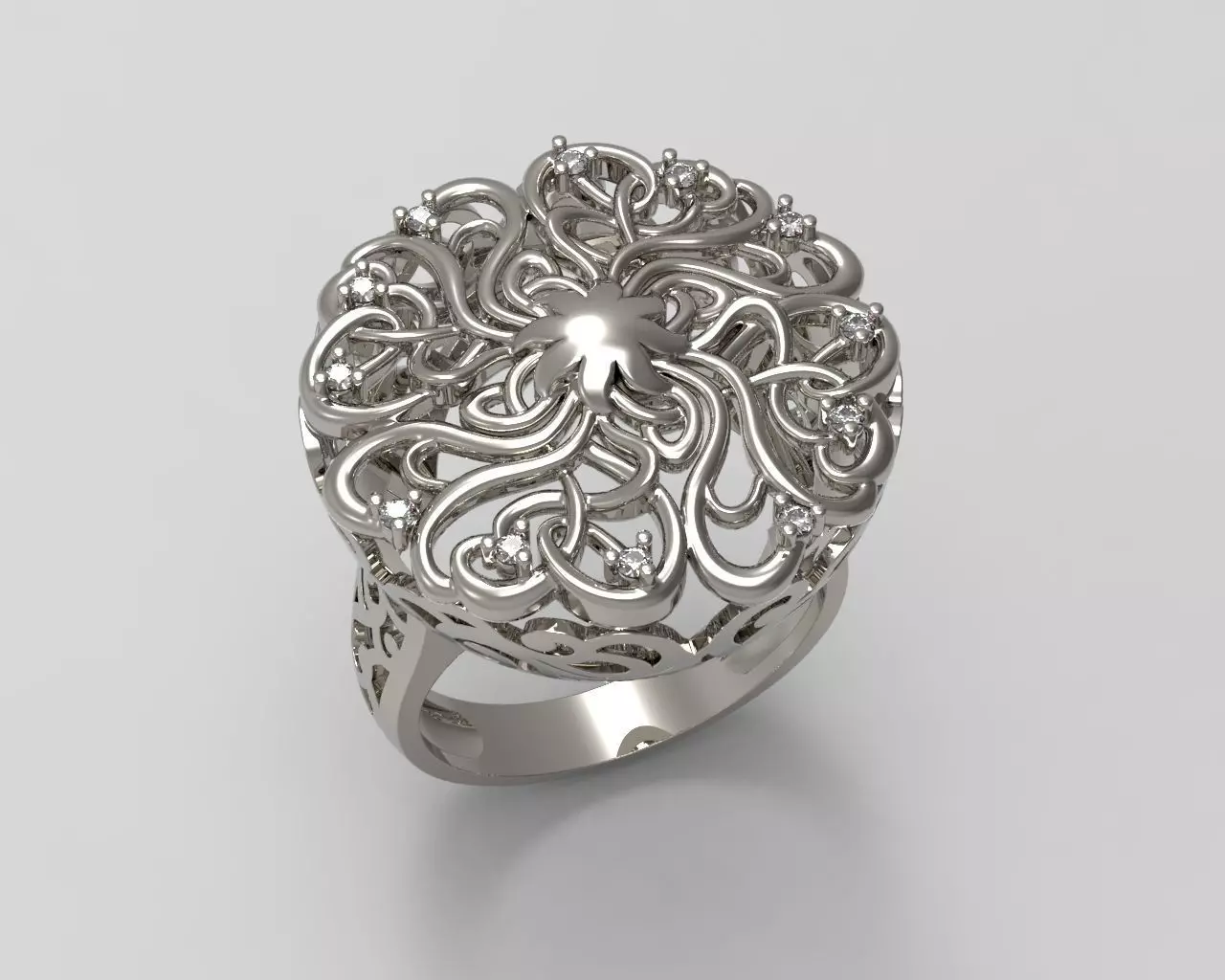 R 015 ring 3D print model_0