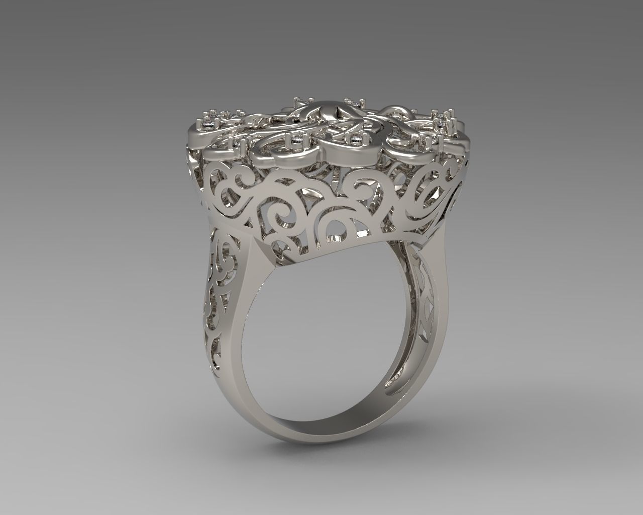 R 015 ring 3D print model_2