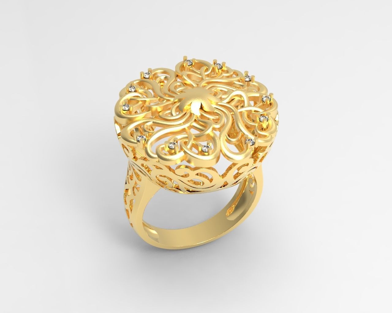 R 015 ring 3D print model_4