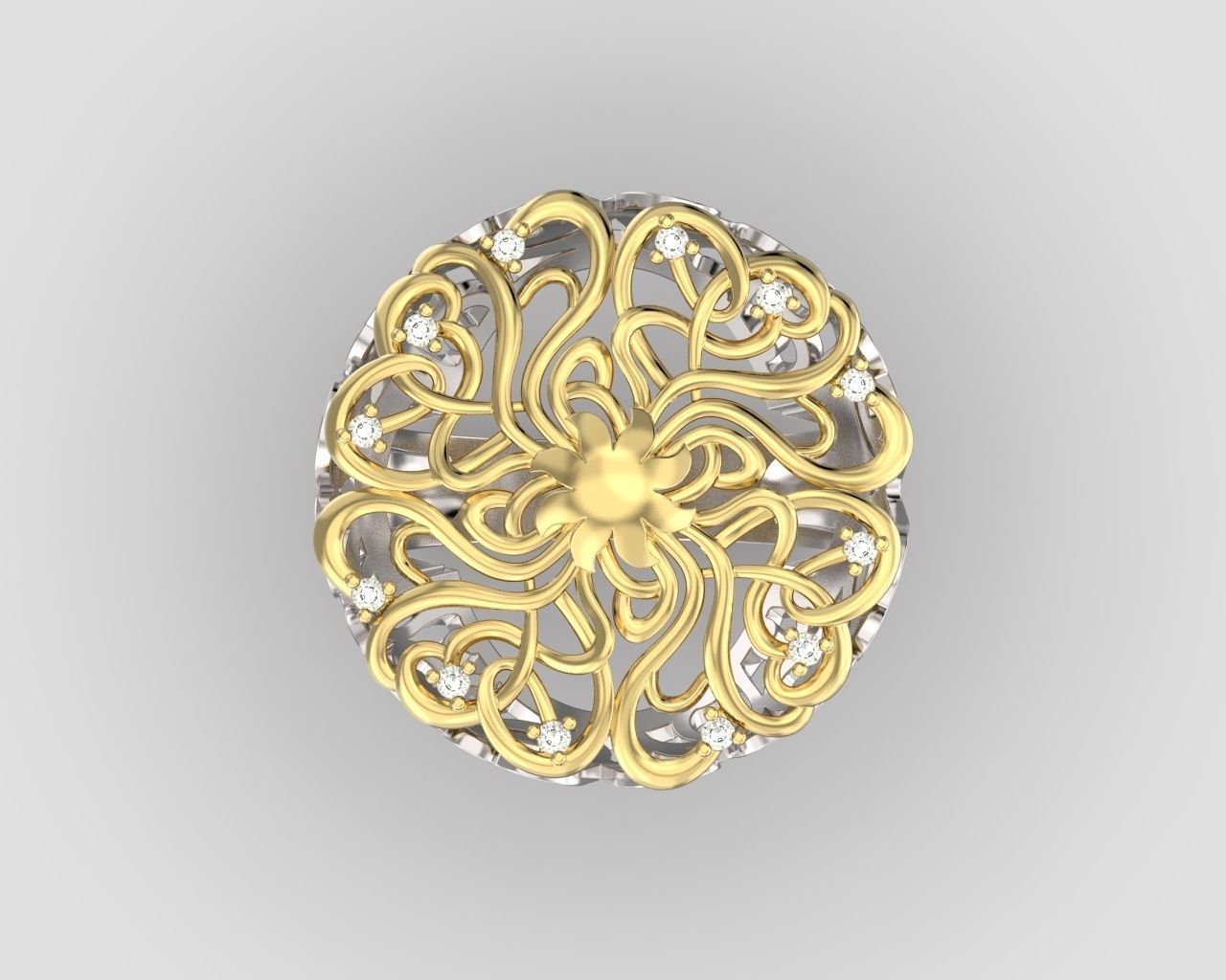 R 015 ring 3D print model_23