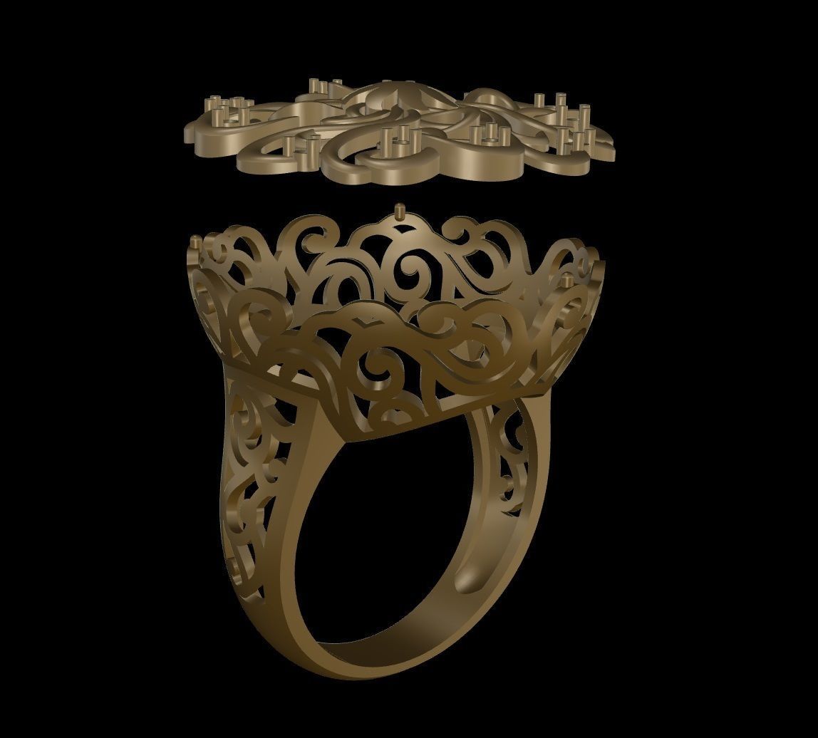 R 015 ring 3D print model_11