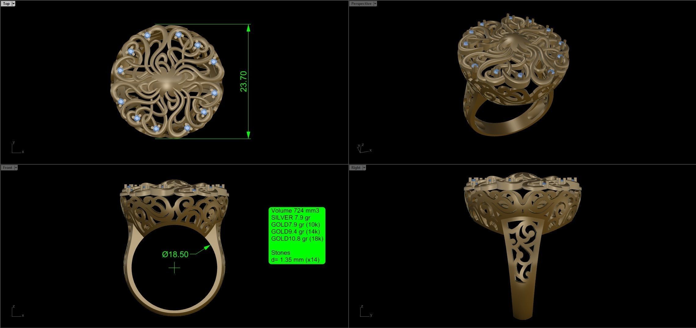 R 015 ring 3D print model_10