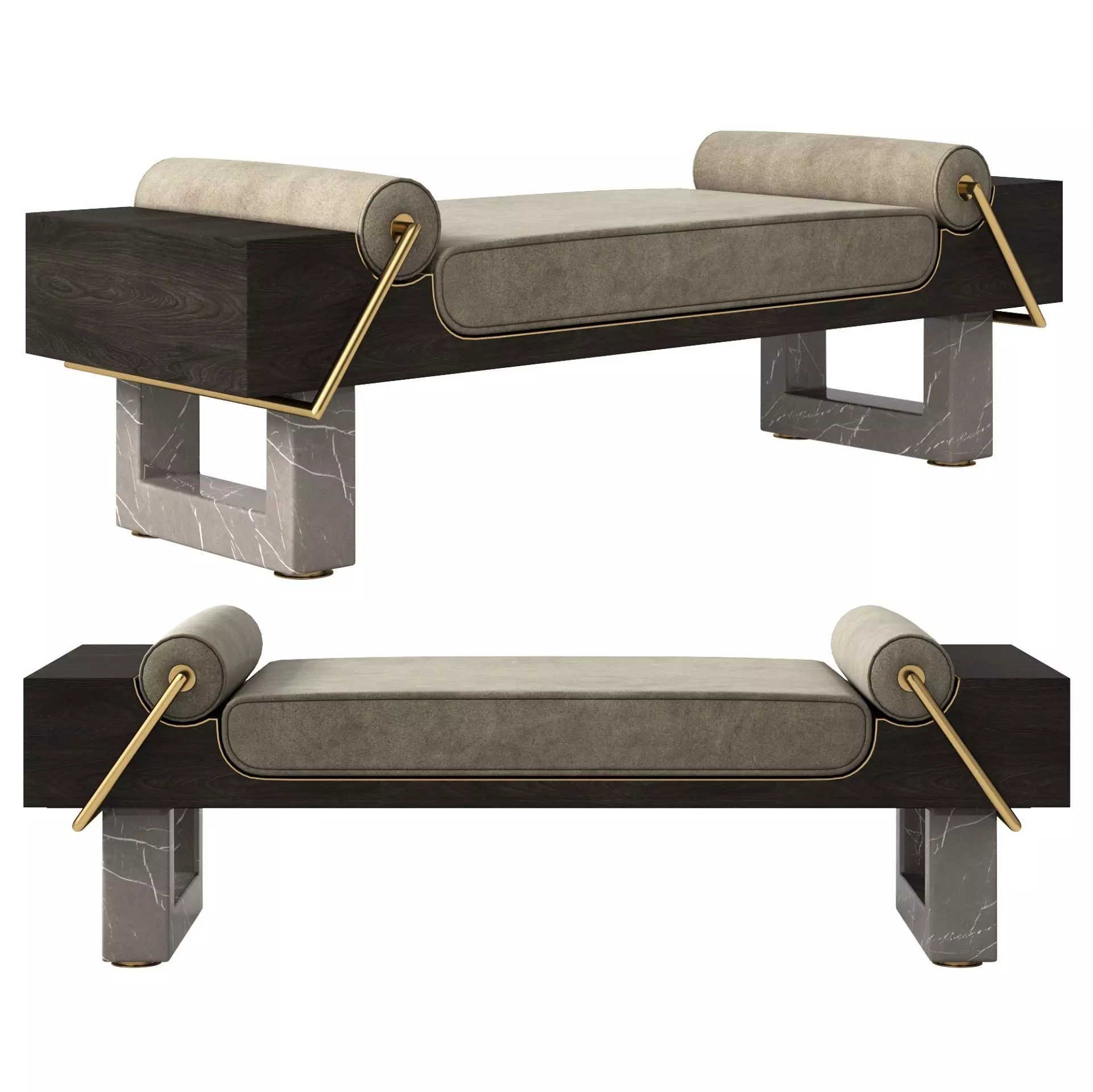 LUXURY BENCH 3D model_0