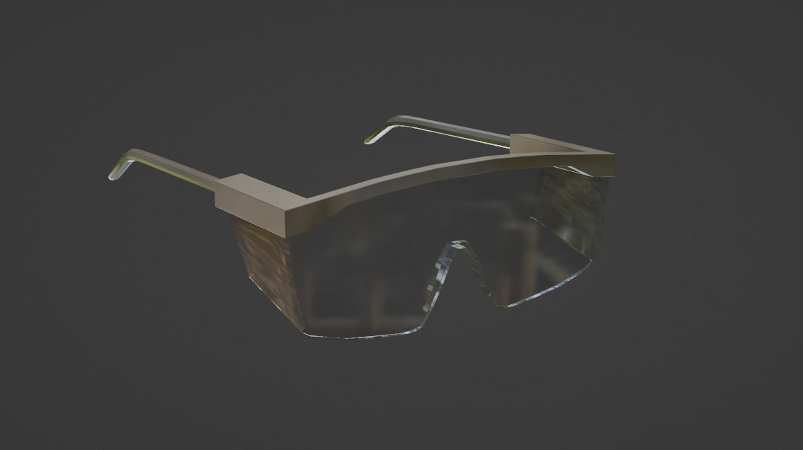 Safety glass 3D model_2
