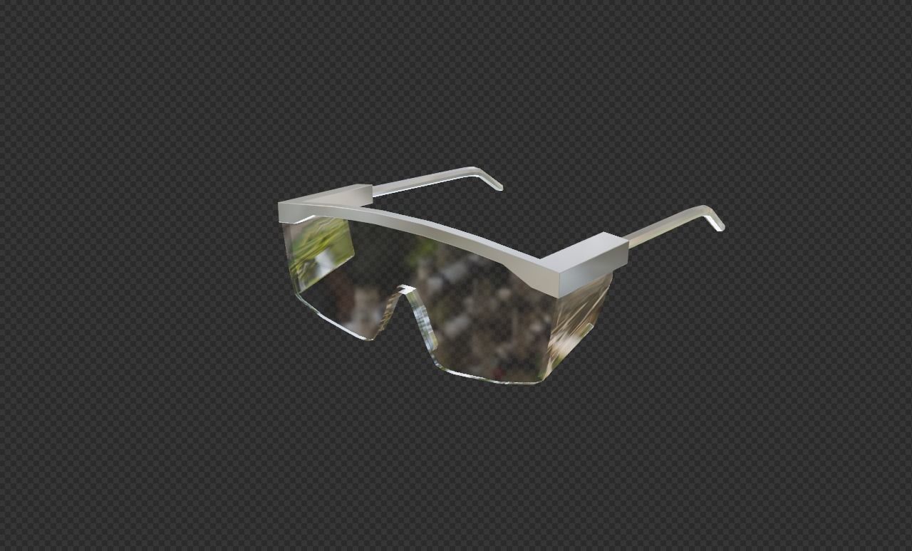 Safety glass 3D model_4