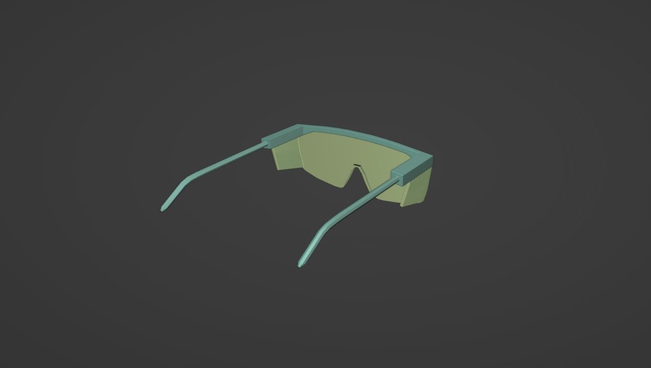 Safety glass 3D model_3