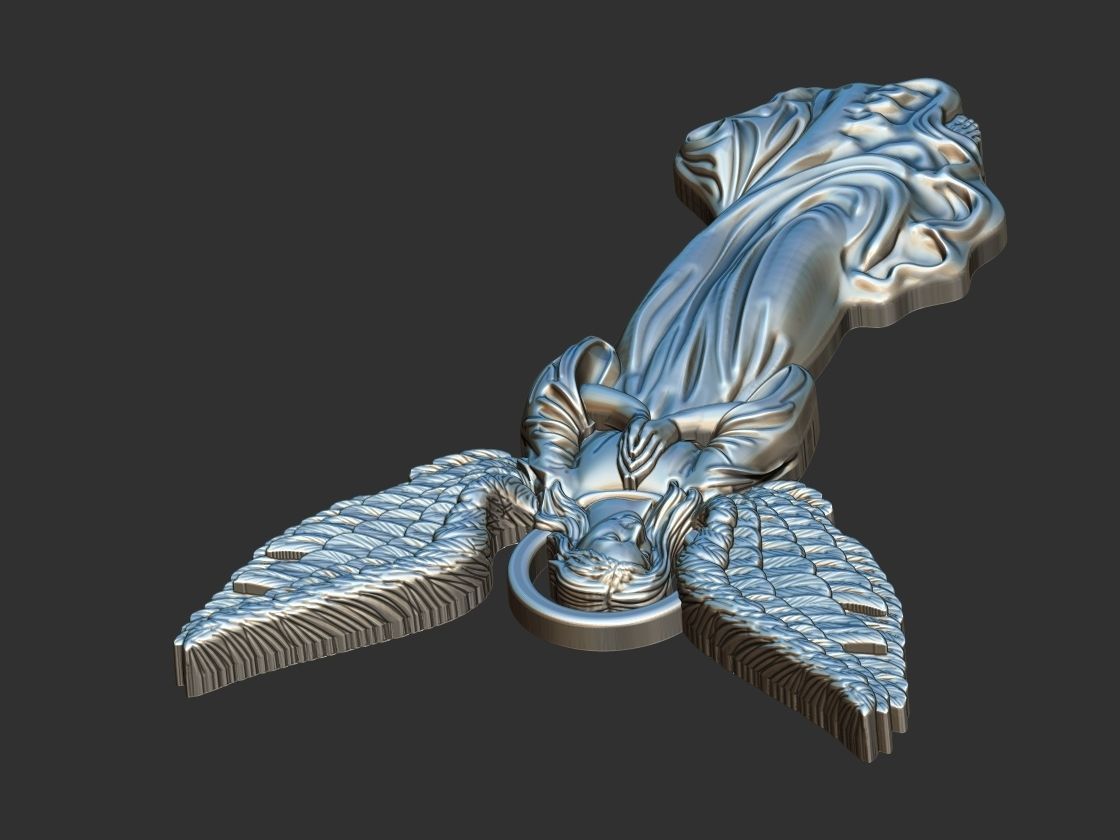 Guardian Angel Relief 3D print model_9