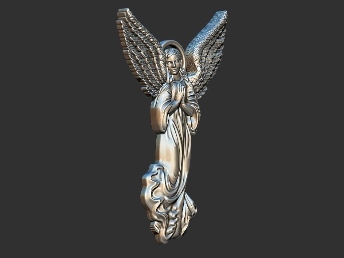 Guardian Angel Relief 3D print model_2