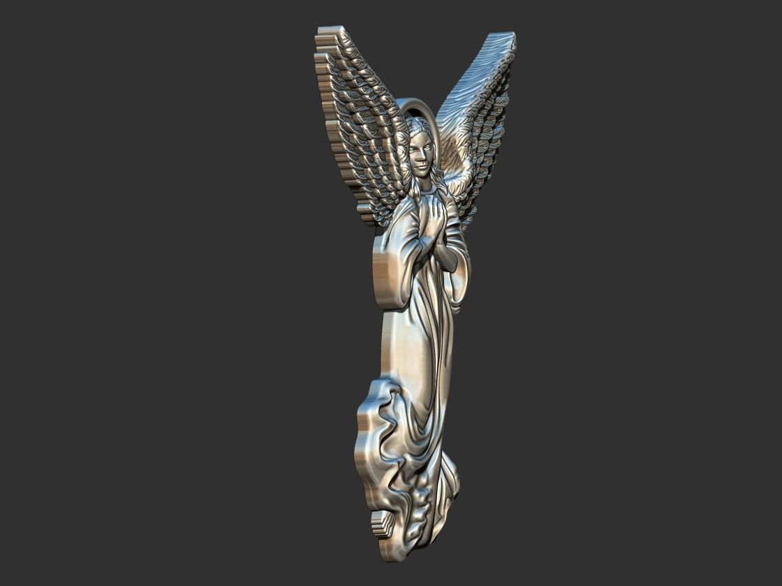Guardian Angel Relief 3D print model_3