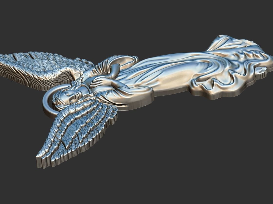 Guardian Angel Relief 3D print model_10