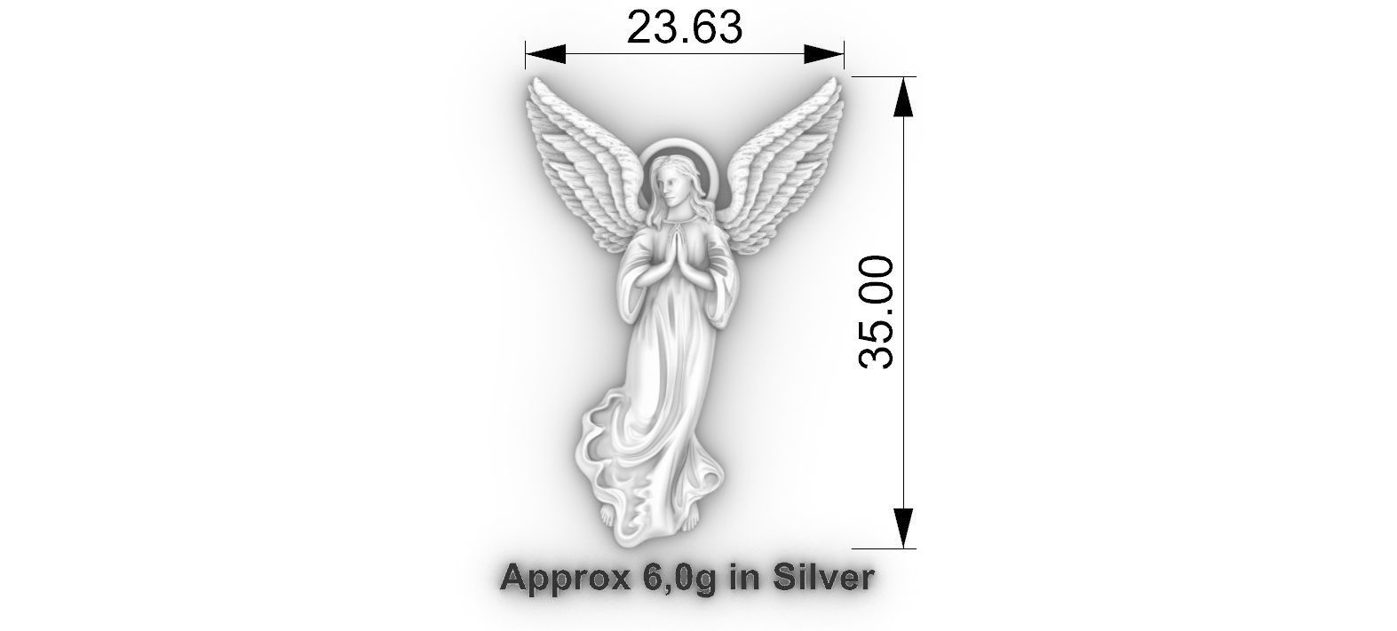 Guardian Angel Relief 3D print model_5