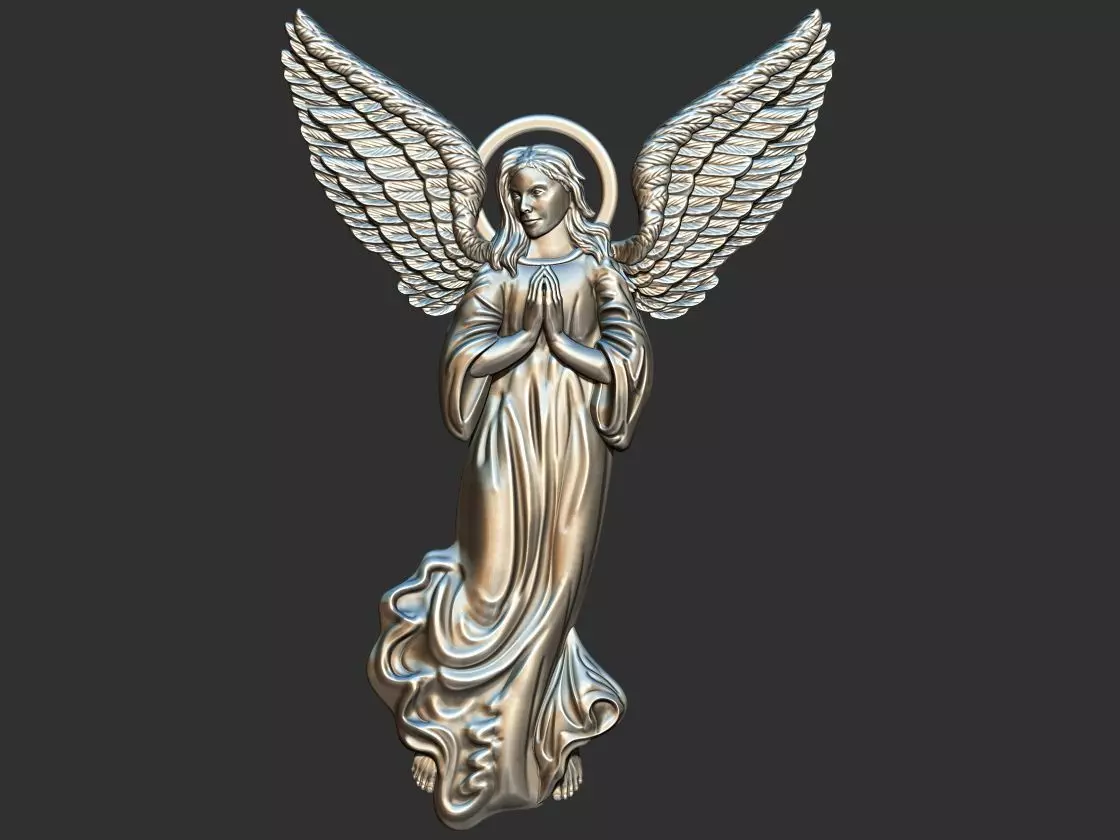 Guardian Angel Relief 3D print model_0