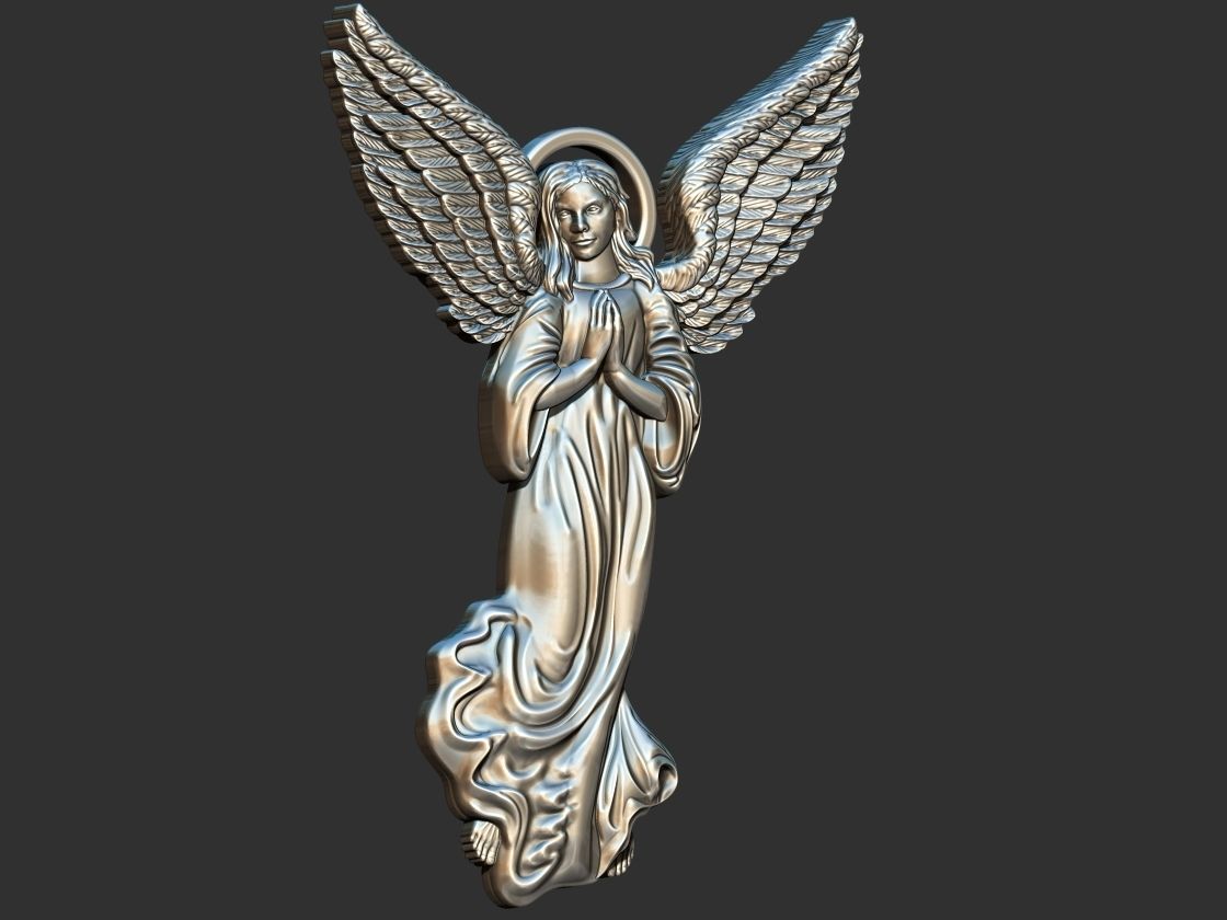 Guardian Angel Relief 3D print model_1