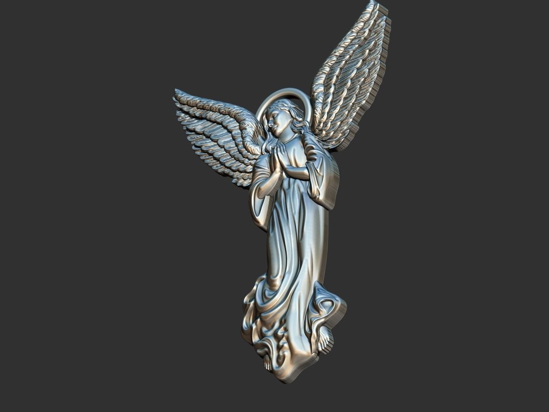 Guardian Angel Relief 3D print model_8