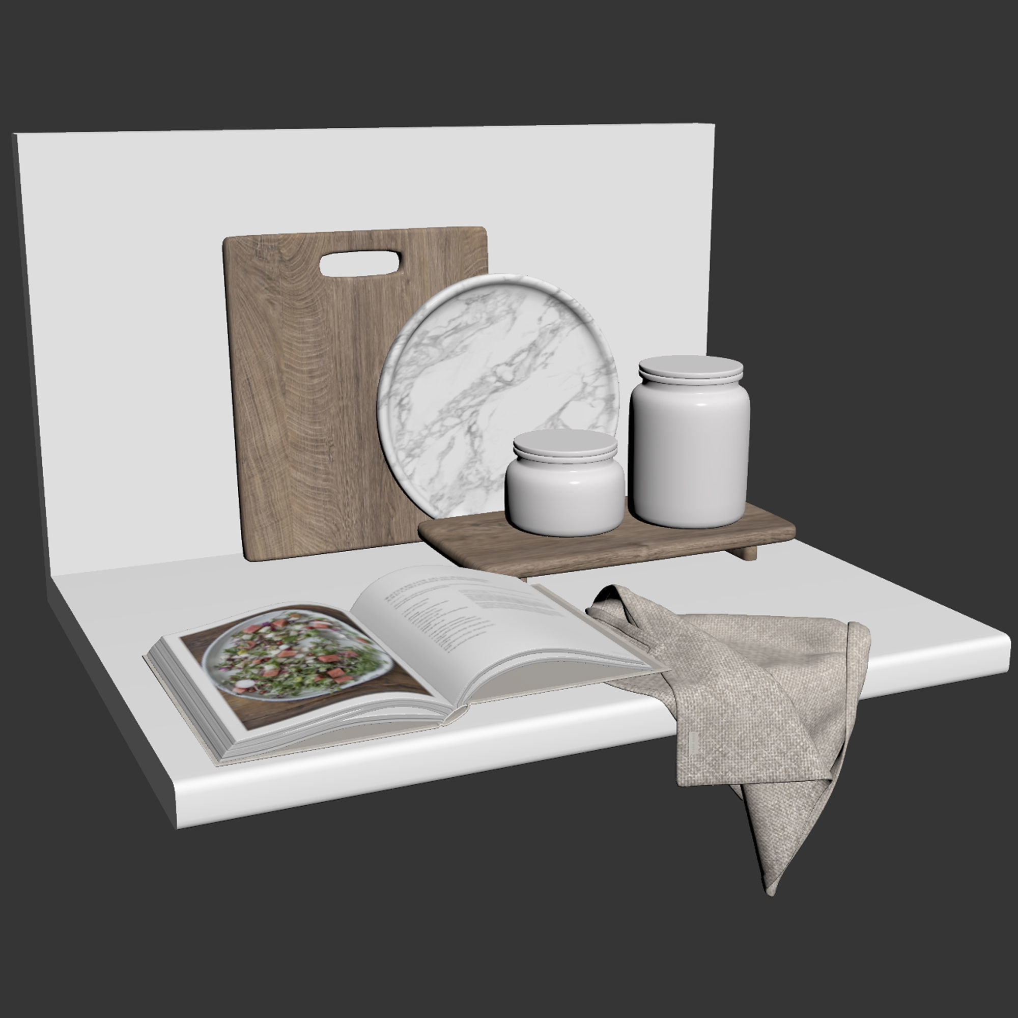 Kitchen decor 01 3D model_6