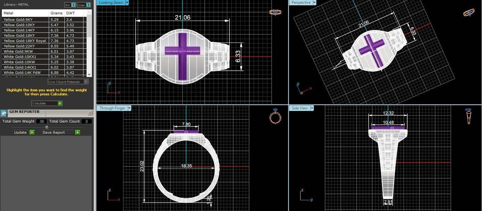 Jesus Holy Cross Ring 3dm stl renders details 3D print model_3