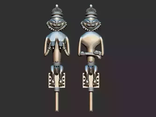 Ogboni Statues Relief 3D print model
