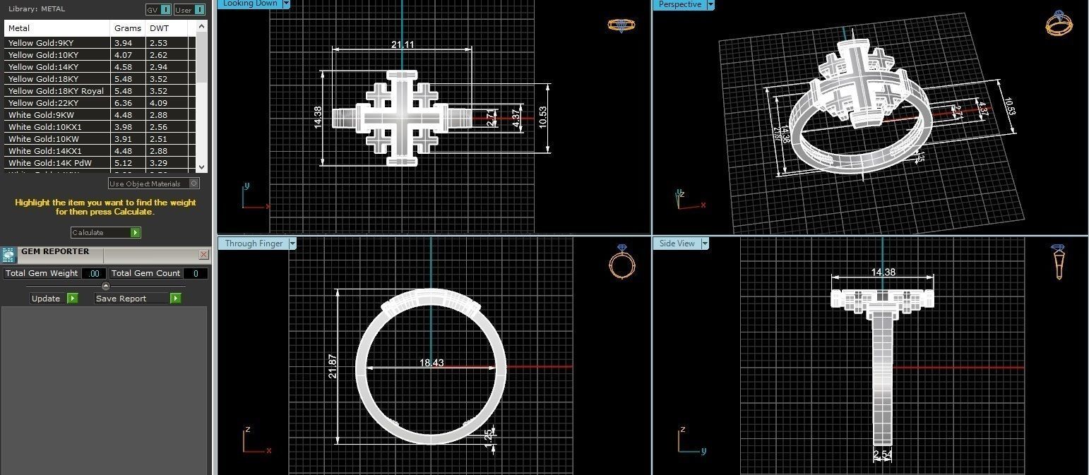 Jesus Holy Cross Ring 3dm stl renders details 3D print model_3