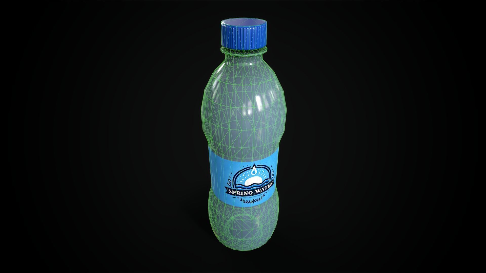 Bottle of water Low-poly 3D model_9