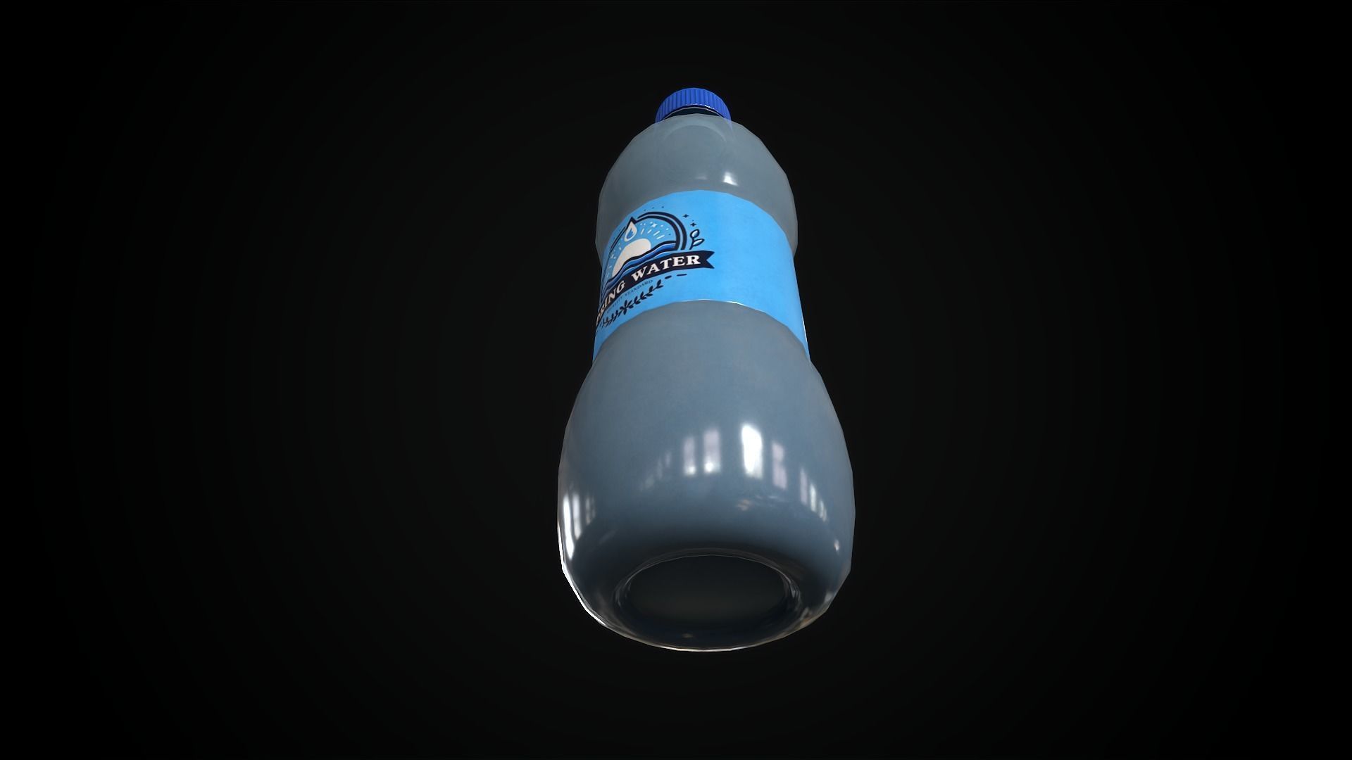 Bottle of water Low-poly 3D model_8