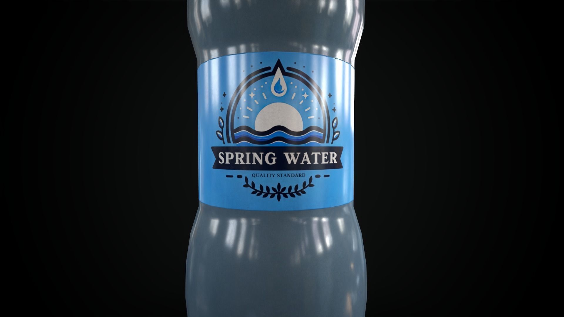 Bottle of water Low-poly 3D model_2