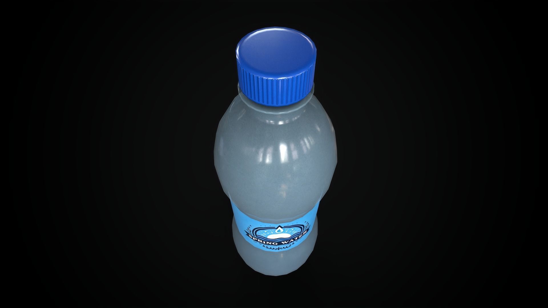 Bottle of water Low-poly 3D model_7