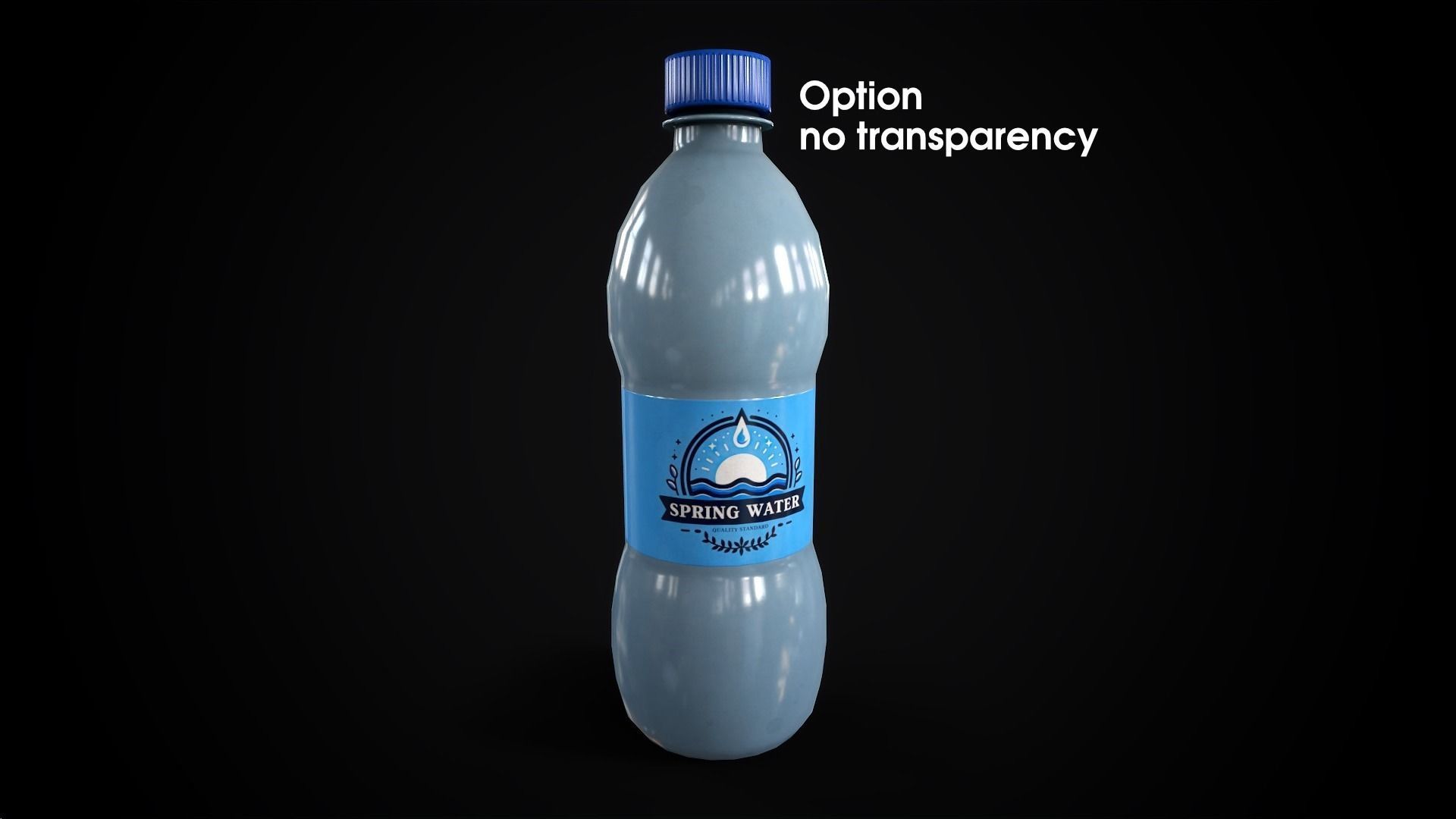 Bottle of water Low-poly 3D model_1