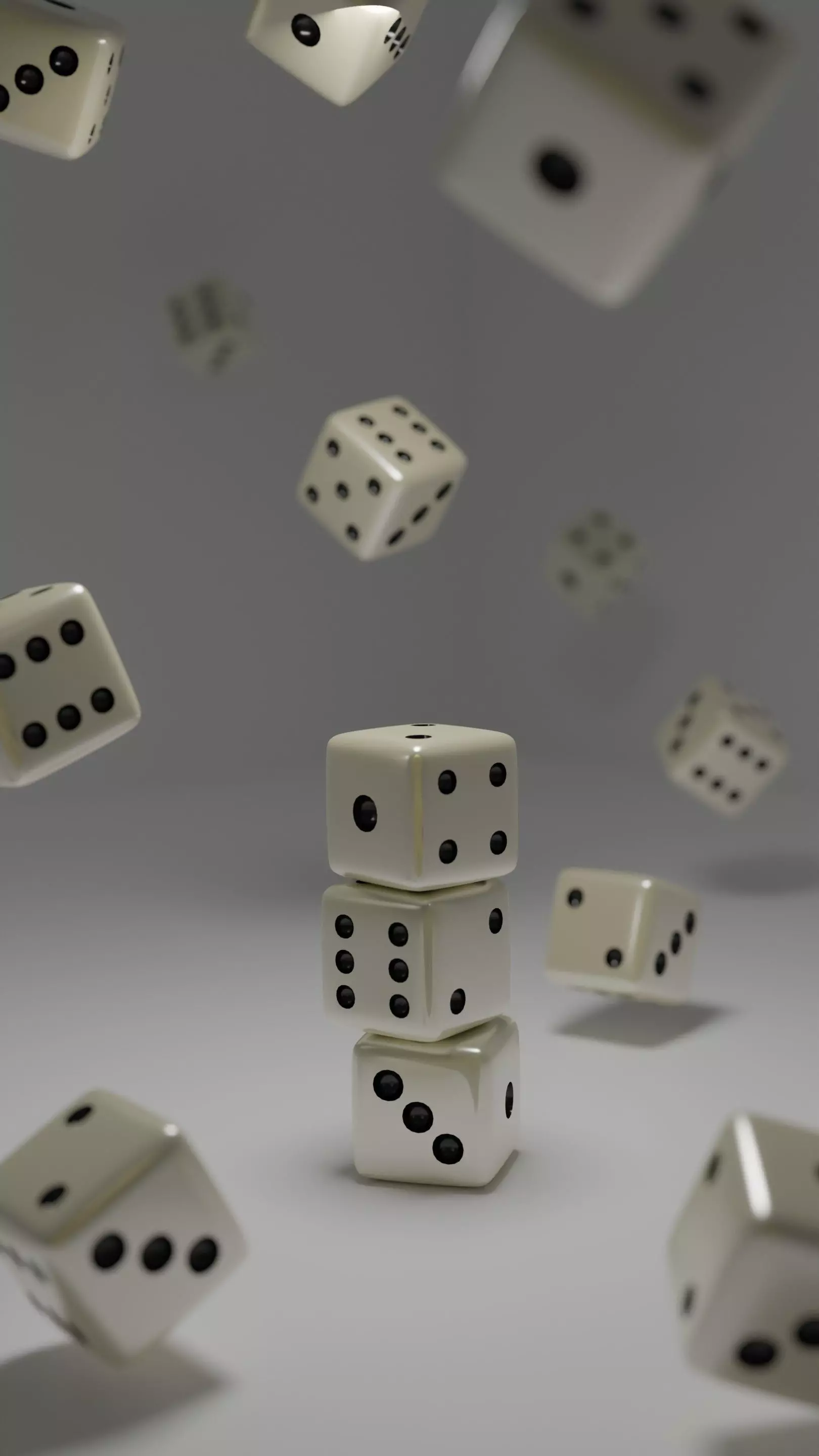 Six sided dice Low-poly 3D model Free low-poly 3D model