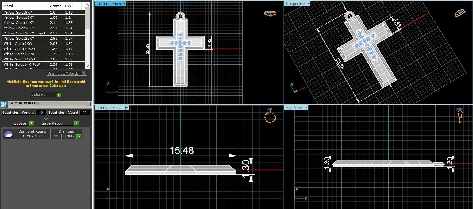Jesus Holy Cross Pendant 3dm stl renders details 3D print model_3