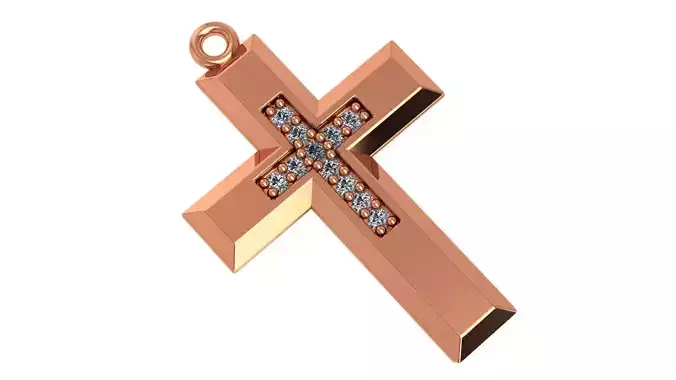 Jesus Holy Cross Pendant 3dm stl renders details 3D print model