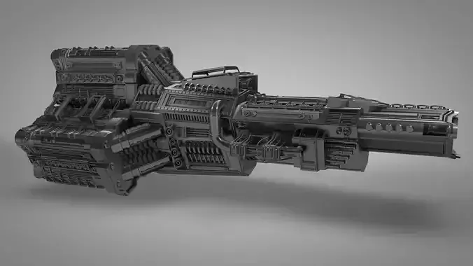 Spaceship futuristic weapon