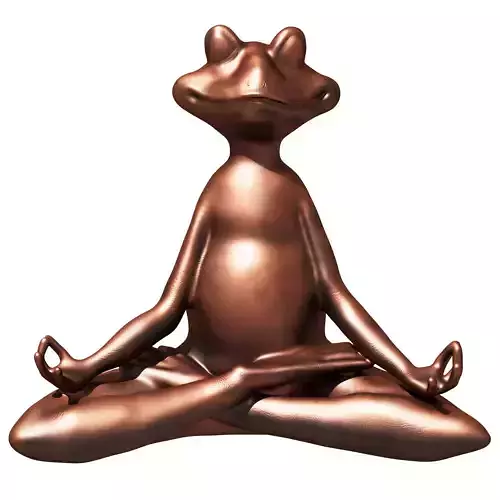 Yoga frog in lotus pose