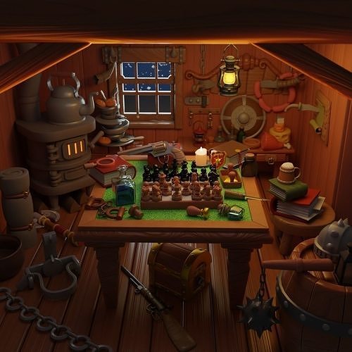 chess hunt 3D model