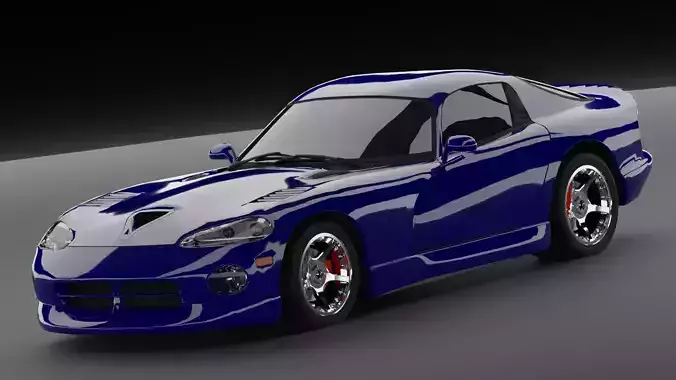 Dodge Viper PBR 3d Model Low-poly 3D model
