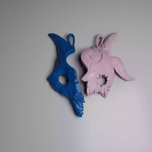 KINDRED SPIRIT VALENTINE DAY MEDAL 3D PRINT MODEL 