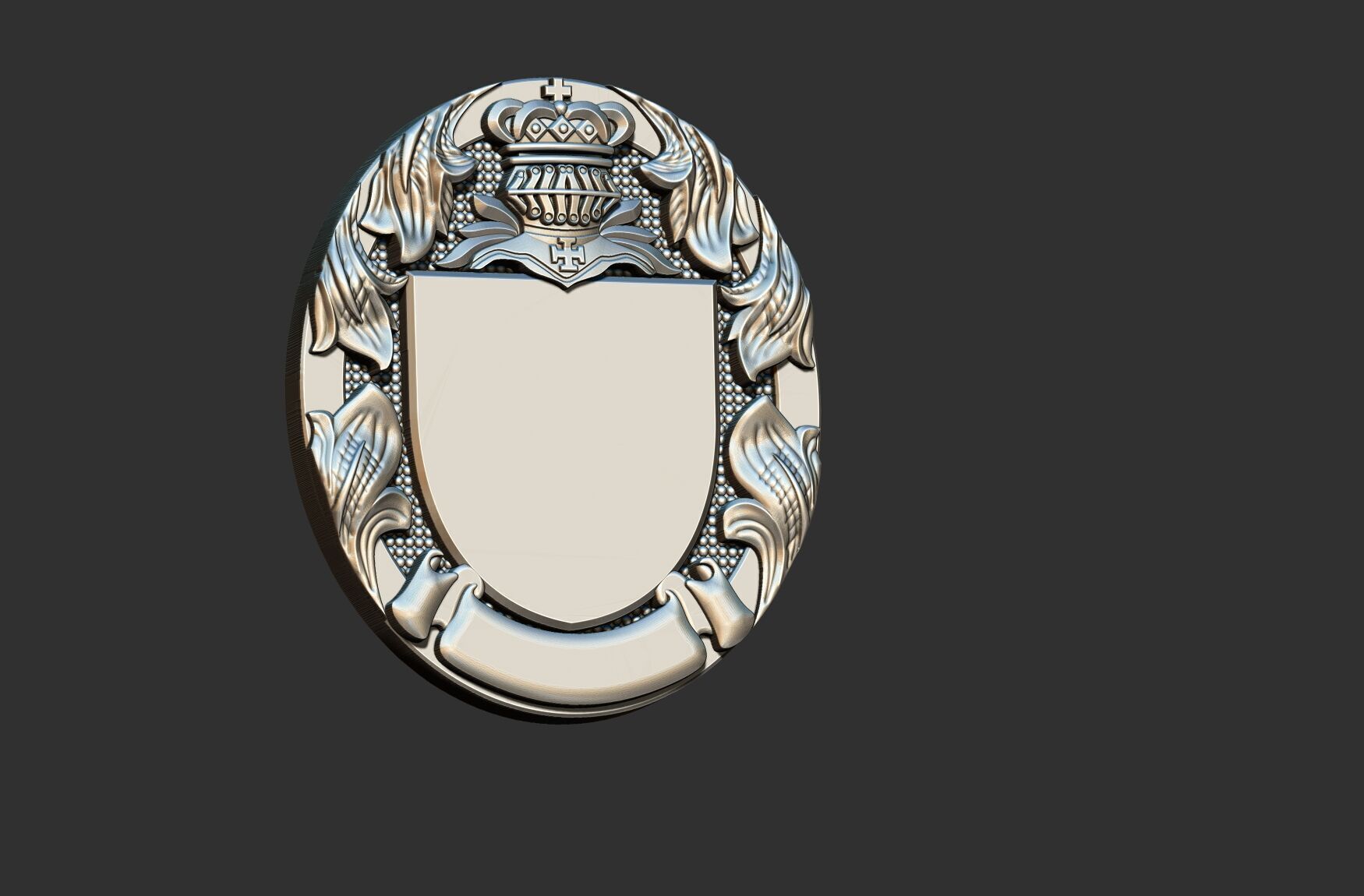 Coat of arms Lion Ring 3D print model_20
