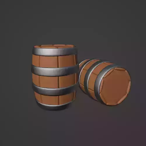 Cartoon Barrel Prop