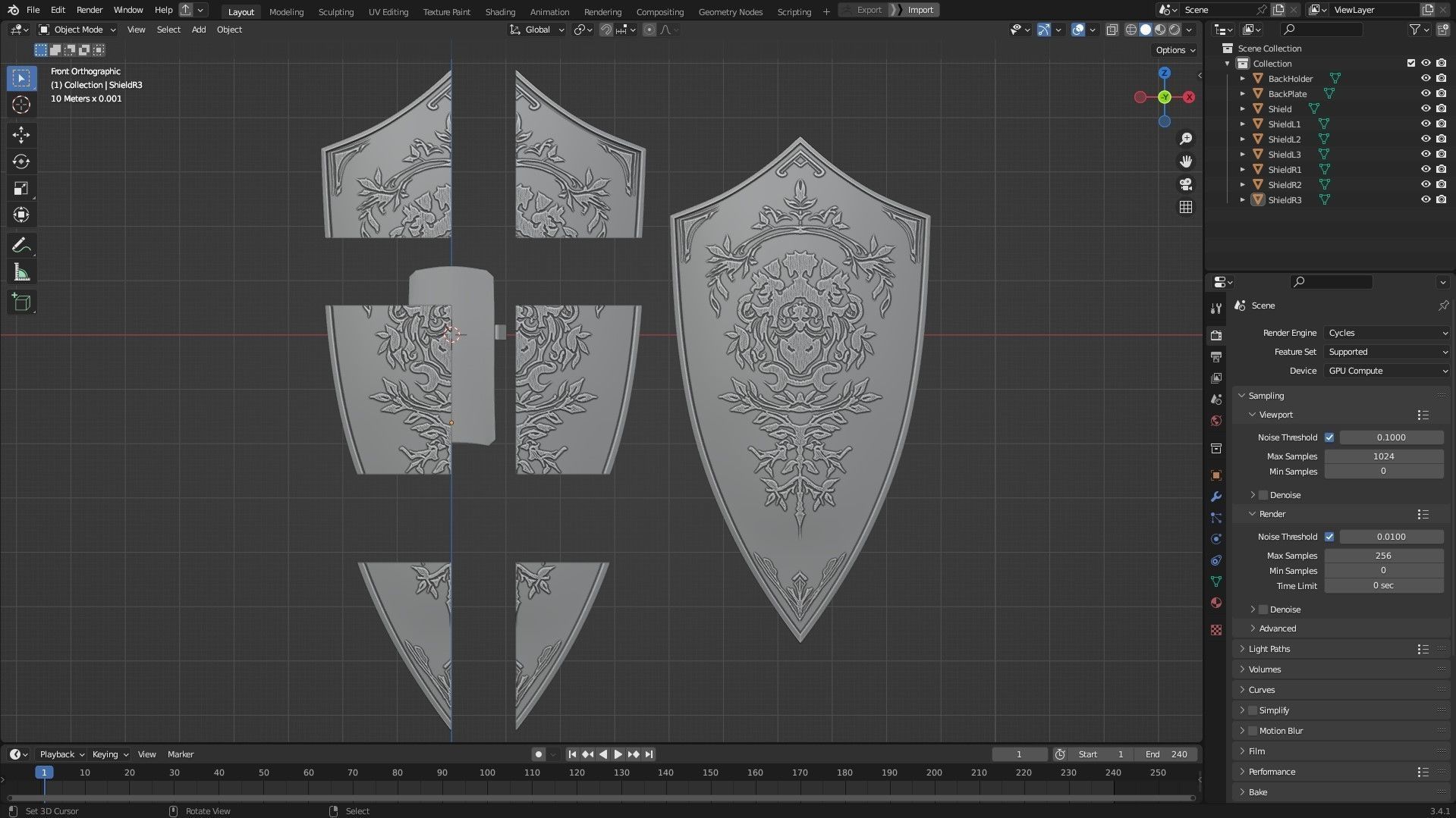 Dark Souls Crest Shield for Cosplay 3D print model_10